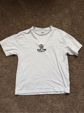 Cotton On Men's M White Boxy Fit Angel Graphic Logo Crew Neck T-Shirt Cotton